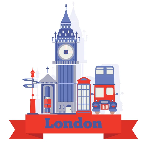 Vector moderno ilustración plana de Londres — Vector de stock