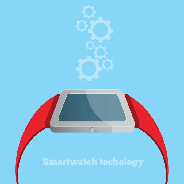Moderna vektor illustration av smart Watch-klocka teknik — Stock vektor