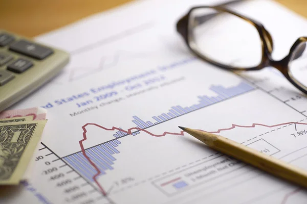 Financial data analyzing - Stock Image — Stock Photo, Image