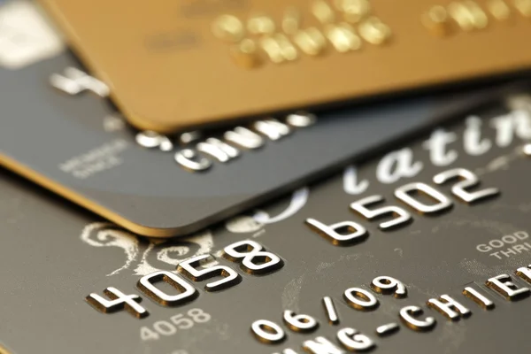Close-up Cartões de Crédito - Imagem stock Imagem De Stock