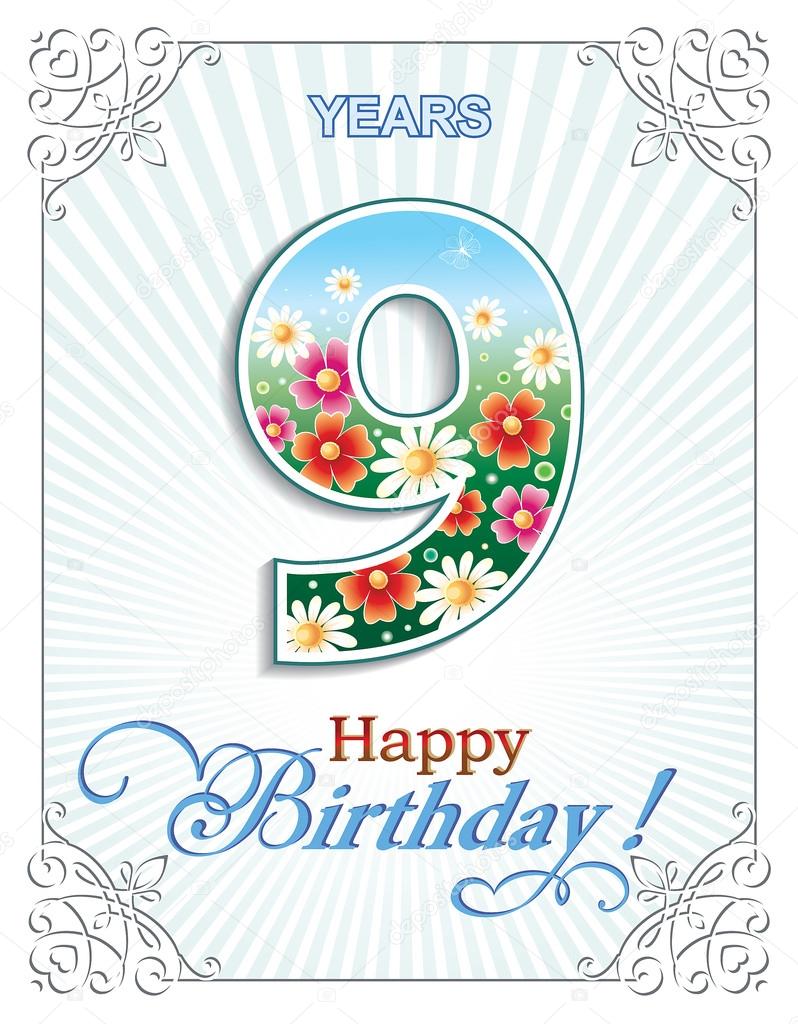 9 Jaar Verjaardag 9 Jaar Verjaardag