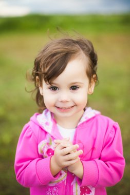 portrait of beautiful smiling carefree girl