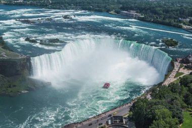 Niagara Şelalesinin panoramik hava manzarası