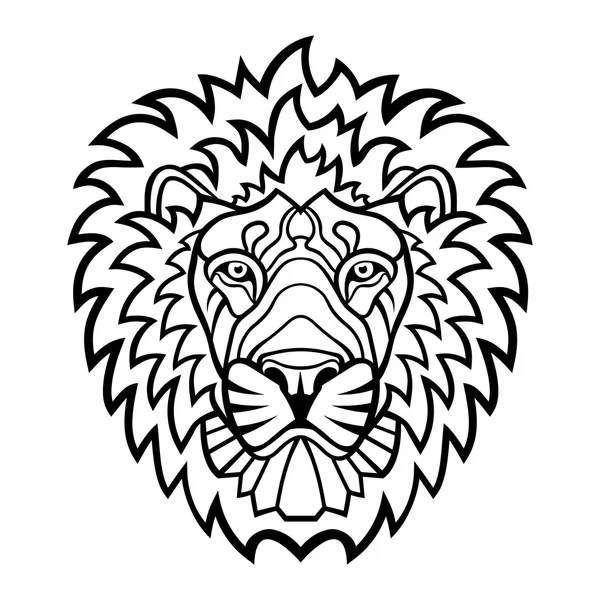 Mascotte de tête de lion — Image vectorielle