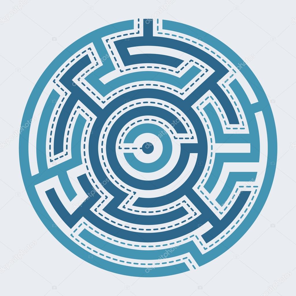 Circle maze vector illustration
