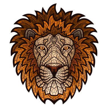 Aslan etnik desenli süslü başkanı.