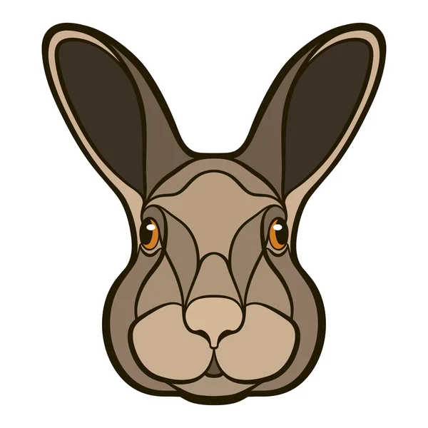 Cabeça de desenho de vetor de um coelho, lebre Vetor De Stock