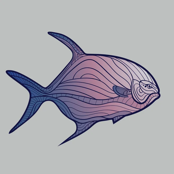抽象的な熱帯の魚 — ストックベクタ