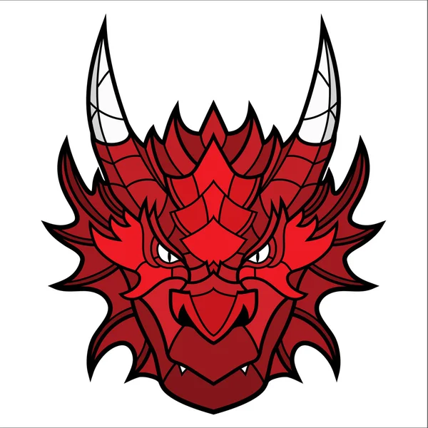 Dragon head maskot — Stock vektor