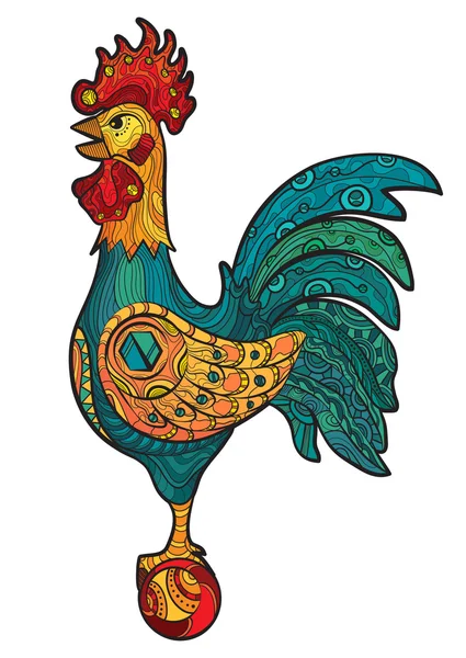 Decorative isolated cock — Stock Vector