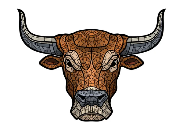 Bull head isolated illustration — Stock Vector