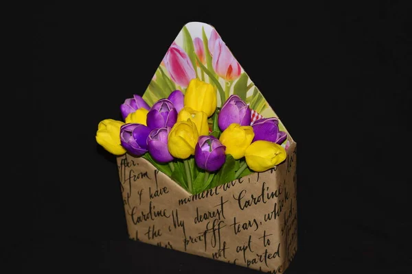 Güzel laleler, parlak bahar çiçekleri