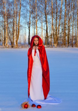 Ormanda küçük kırmızı bir başlık