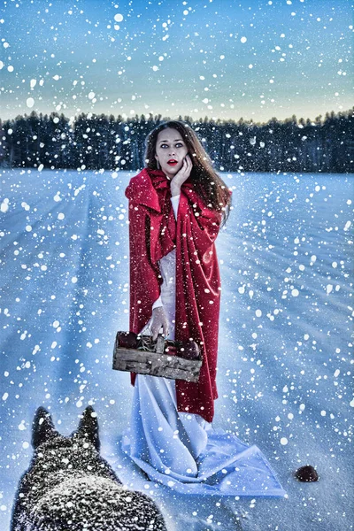 Ormanda küçük kırmızı bir başlık