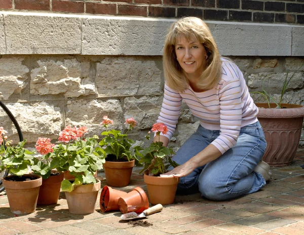 Woman Gardening — Stock Photo, Image