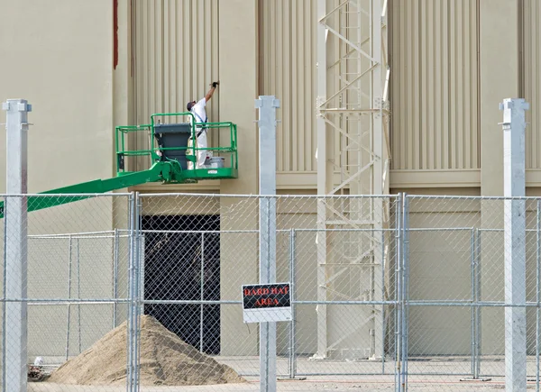 Maler auf der Baustelle — Stockfoto