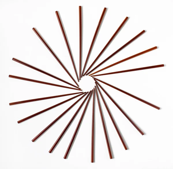Wooden Chopstick Pinwheel — Stock Photo, Image