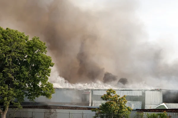 Warehouse Fire — Stock Photo, Image
