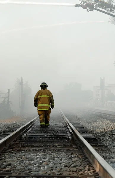 Ferrocarriles de bomberos — Foto de Stock