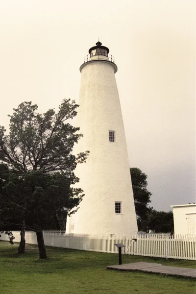 Ρετρό Ocracoke φως σταθμό — Φωτογραφία Αρχείου