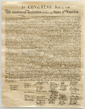 Declaration of Independence clipart