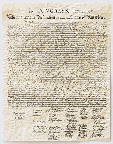 Deklaracja niezależności — Zdjęcie stockowe