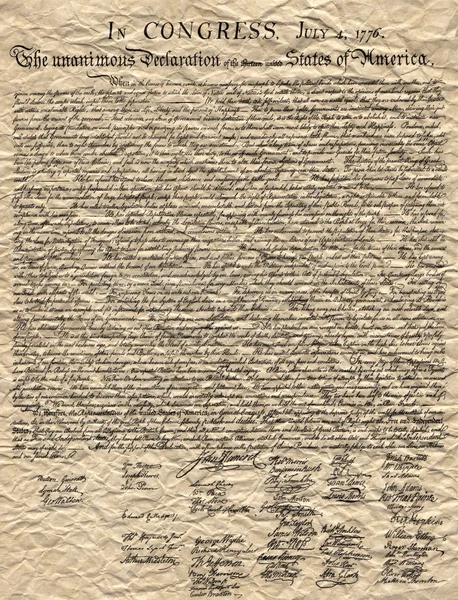 Декларация независимости — стоковое фото