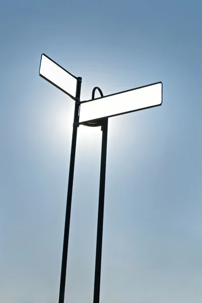 Illuminated Blank Sign — Stock Photo, Image