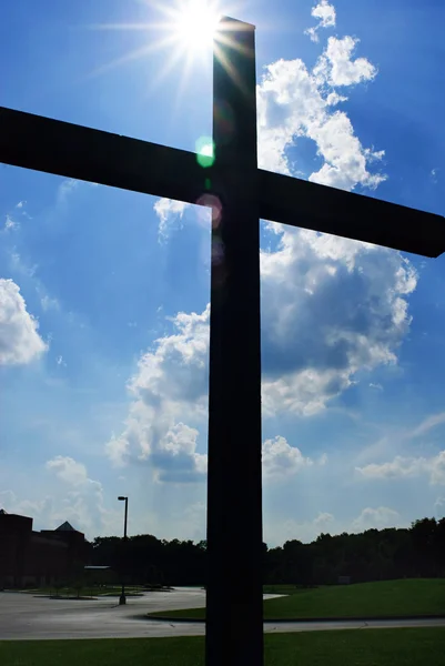 Silhouetted Cross — Stock Photo, Image