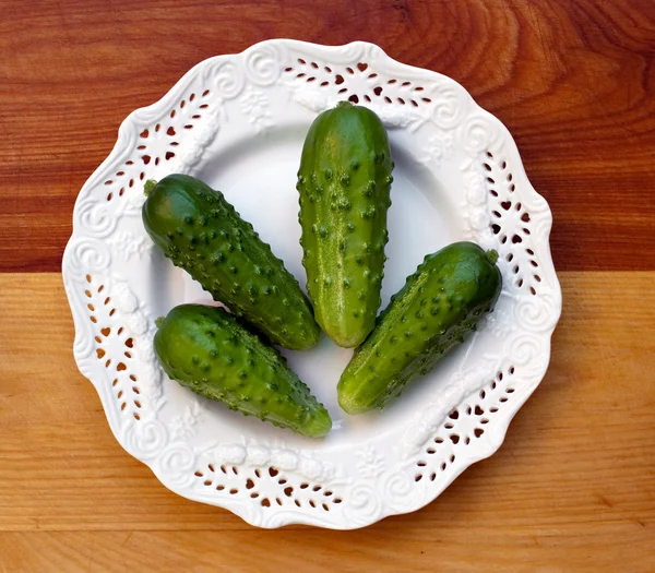 Fresh Pickles on Plate — Stock Photo, Image