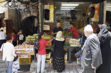 Muslim Souk, Jerusalem clipart