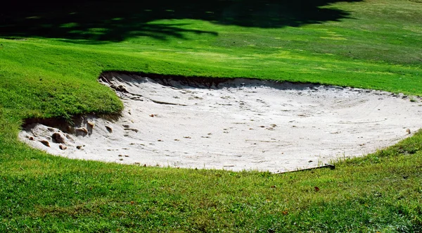 ゴルフ砂トラップ — ストック写真