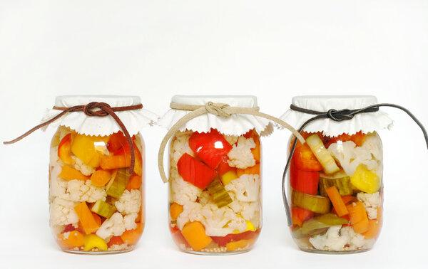 Canned Homegrown Pickled Vegetables