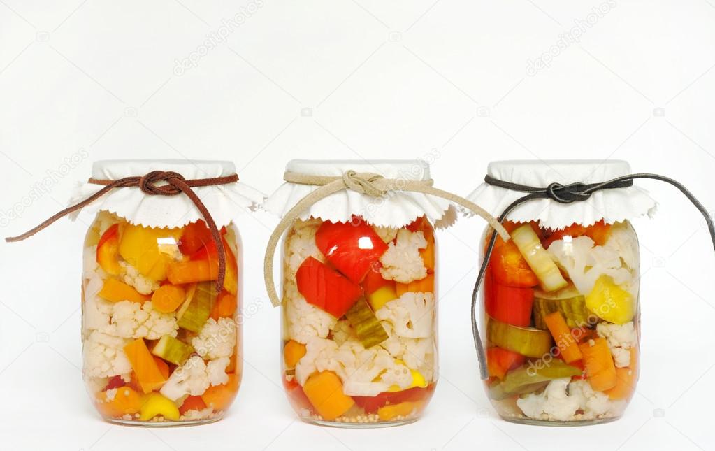 Canned Homegrown Pickled Vegetables