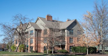 Lüks, Kırmızı Tuğla ve Taupe Yan apartman kompleksi