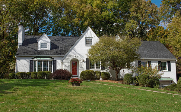 Older White Painted Brick House