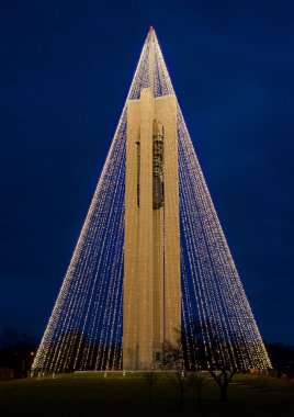 Carillon çan kulesi Noel ışıkları, Güney yan Hdr ile