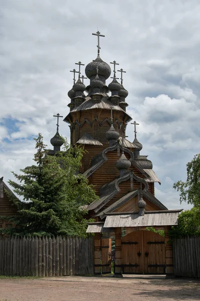 Svyatogorsk Región Donetsk Ucrania Junio 2021 Iglesia Madera Todos Los — Foto de Stock