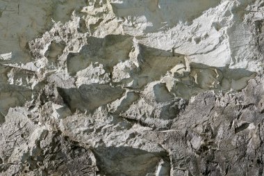 Chalk mountains in the Donetsk region. Chalk surface. Chalk rock texture