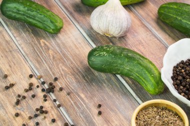 Çiftlik Organik salatalık ve picles için malzemeler için.