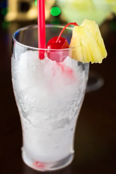 Frozen pina colada cocktail. Selective focus. — Stock Photo, Image