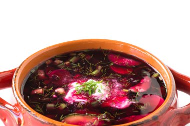 Cold beet root soup.