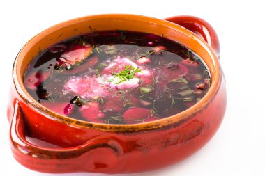 Cold beet root soup.