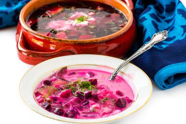 Cold beet root soup.