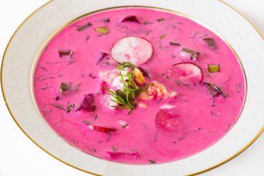Cold beet root soup.