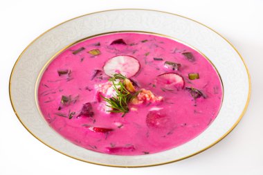Cold beet root soup.