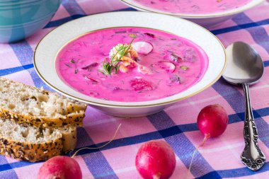 Cold beet root soup.