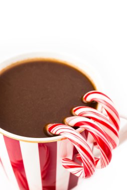 Noel kupa sıcak çikolata ile.