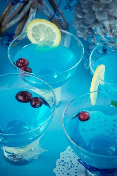 Coctail bleu pour célébrer Hanoukka . — Photo