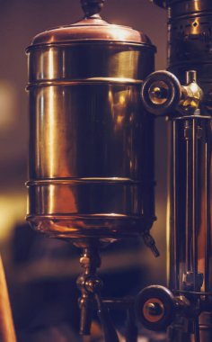 vintage copper container at a restaurant